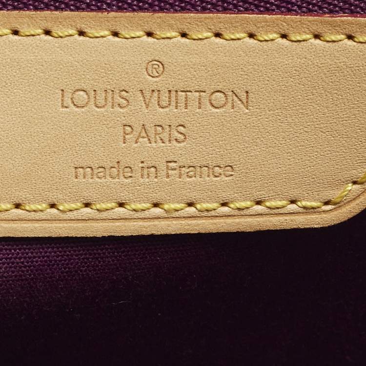 Pre Owned Louis Vuitton Brea MM Amethyste Monogram Vernis Bag