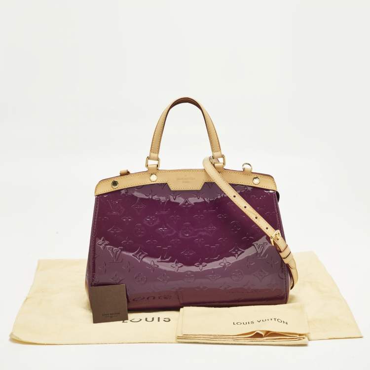 Pre Owned Louis Vuitton Brea MM Amethyste Monogram Vernis Bag