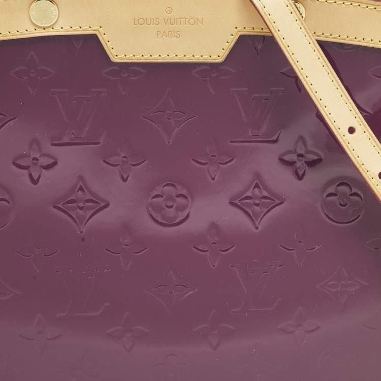 Pre Owned Louis Vuitton Brea MM Amethyste Monogram Vernis Bag