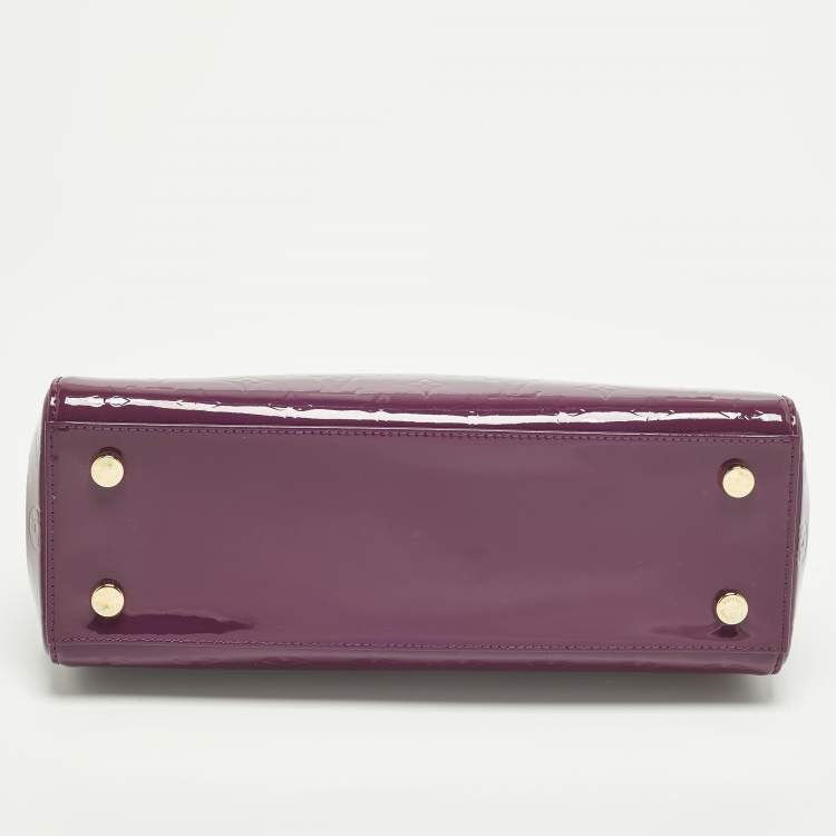 Pre Owned Louis Vuitton Brea MM Amethyste Monogram Vernis Bag