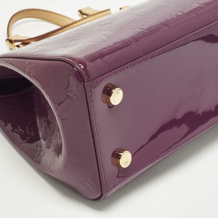 Pre Owned Louis Vuitton Brea MM Amethyste Monogram Vernis Bag