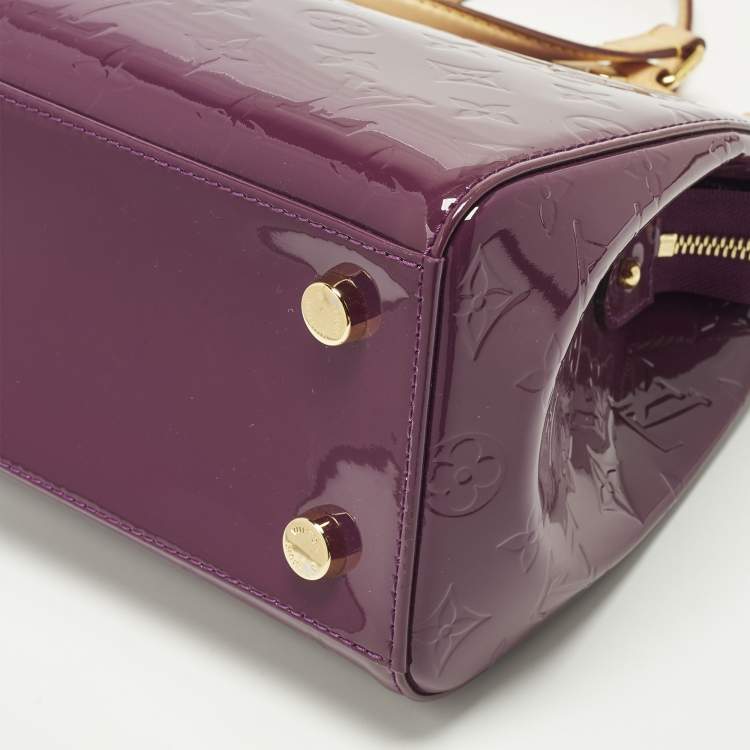 Pre Owned Louis Vuitton Brea MM Amethyste Monogram Vernis Bag