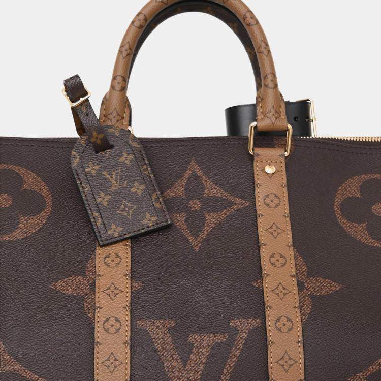 Pre Owned Louis Vuitton Reverse Monogram Keepall Bandouliere 45 with Strap