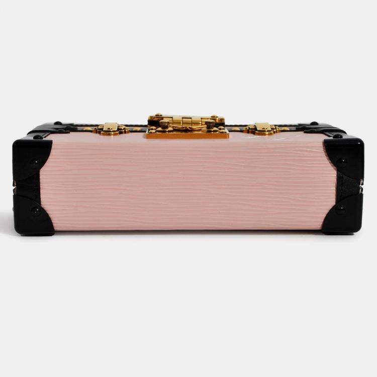 Pre Owned Louis Vuitton Pink Epi Leather Petit Malle with Strap