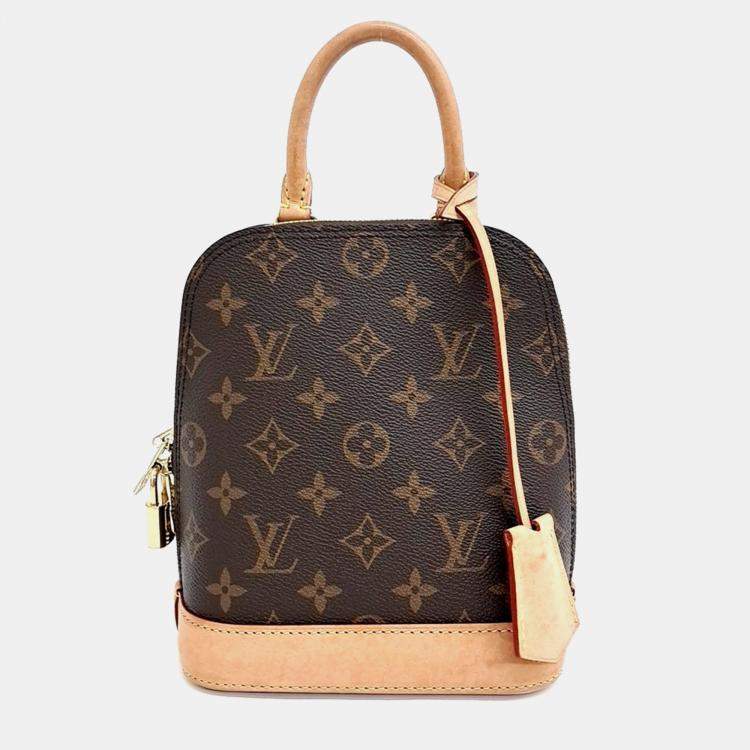 مملوكة مسبقًا Louis Vuitton Brown Coated Canvas Monogram Alma Backpack