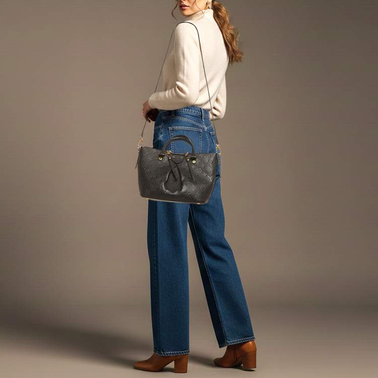 Pre Owned Louis Vuitton Mazarine PM Bleu Infini Monogram Empreinte Leather Bag