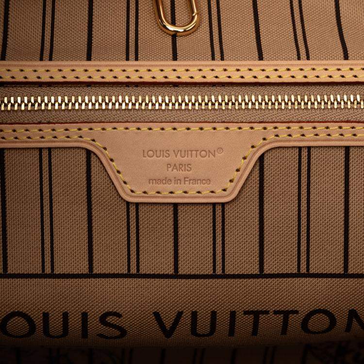 Pre Owned Louis Vuitton Brown Monogram Neverfull Bandouliere Inside Out GM