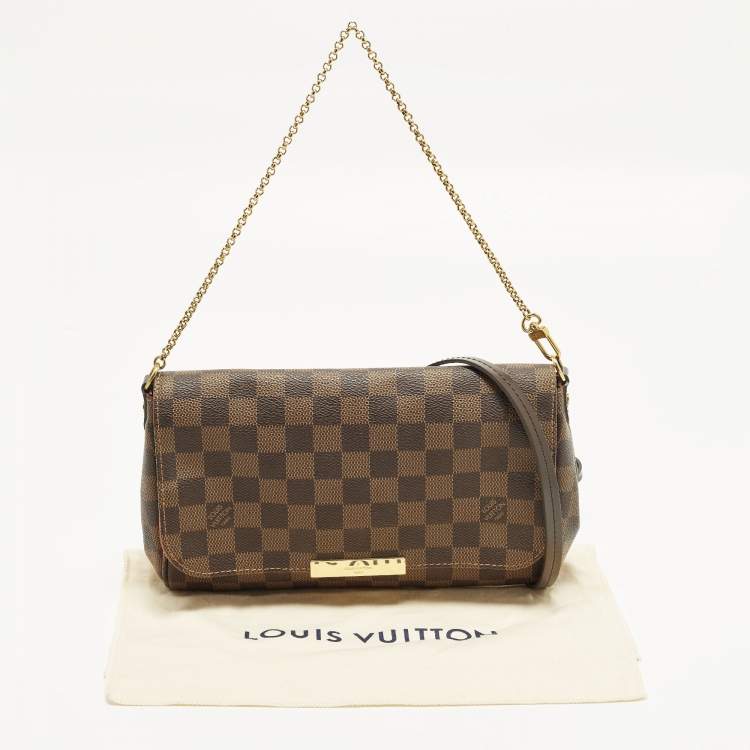 Pre Owned Louis Vuitton Favorite MM Damier Ebene Canvas Shoulder Bag