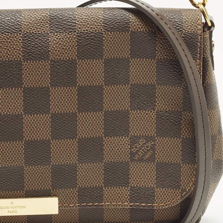Pre Owned Louis Vuitton Favorite MM Damier Ebene Canvas Shoulder Bag