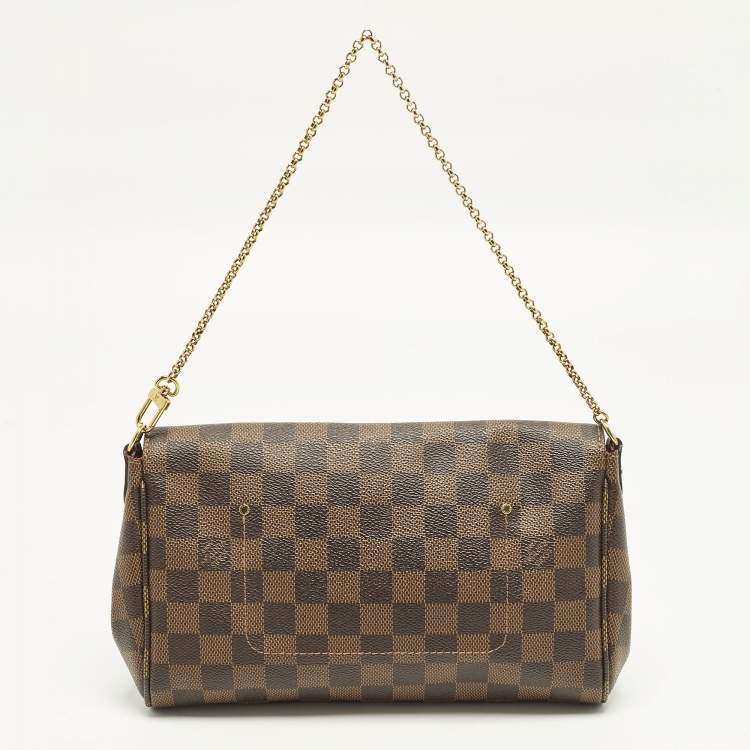 Pre Owned Louis Vuitton Favorite MM Damier Ebene Canvas Shoulder Bag