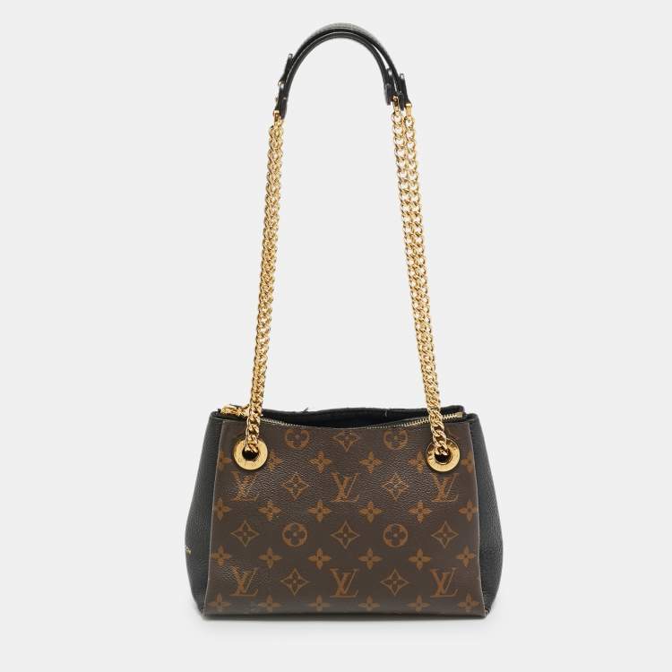 Pre Owned Louis Vuitton Surene BB Black Monogram Canvas and Leather Bag
