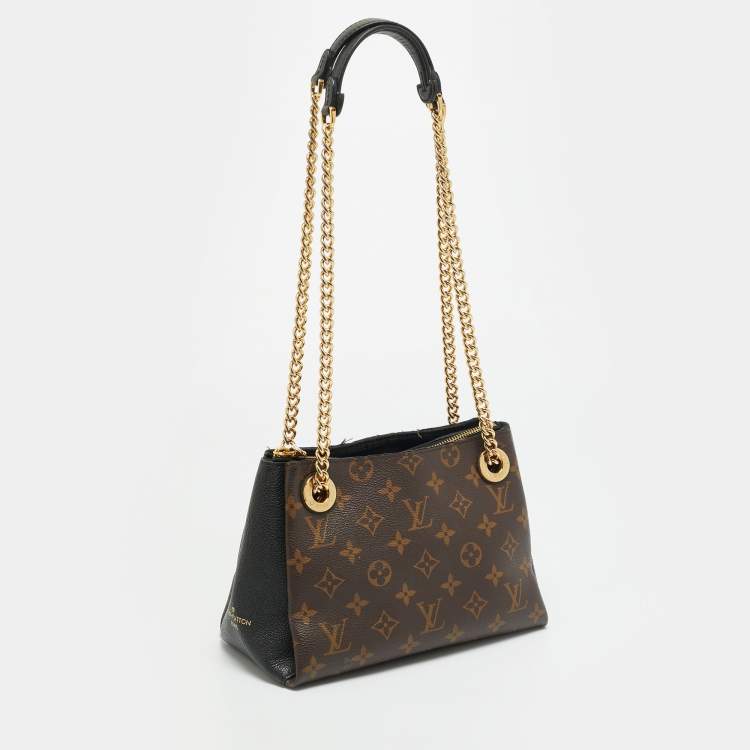 Pre Owned Louis Vuitton Surene BB Black Monogram Canvas and Leather Bag
