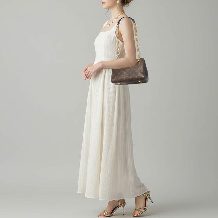 Pre Owned Louis Vuitton Surene BB Black Monogram Canvas and Leather Bag