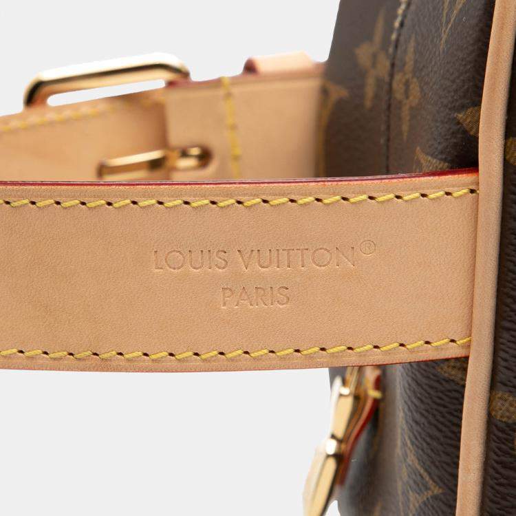 Pre Owned Louis Vuitton Brown Monogram Locker Dopp Kit Clutch