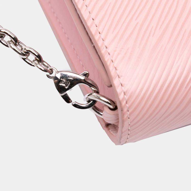 Pre Owned Louis Vuitton Pink Epi Twist Belt Chain Wallet