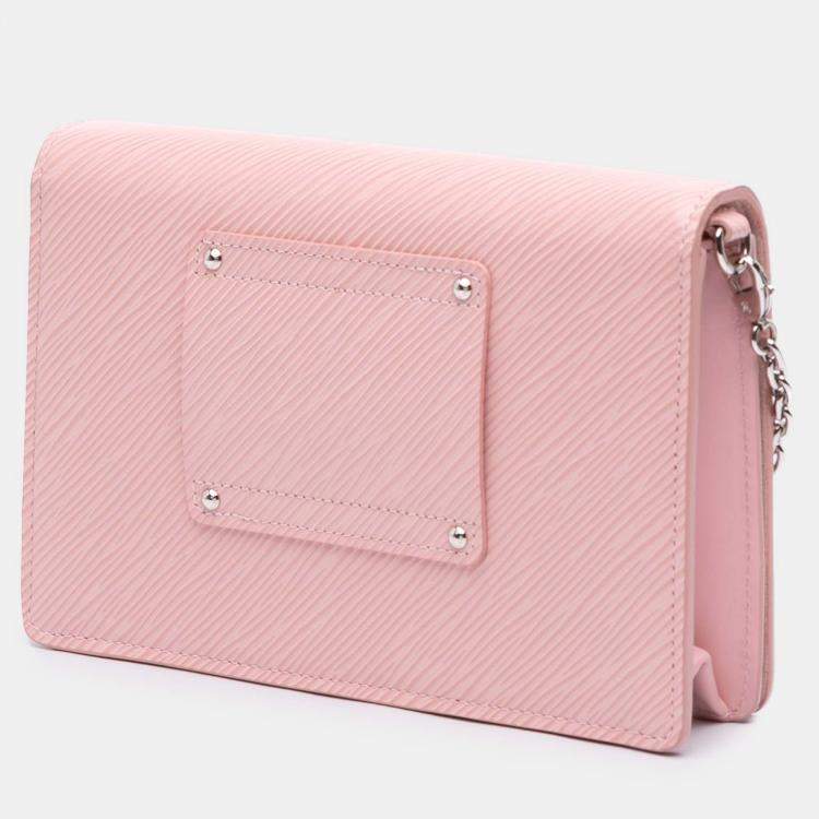 Pre Owned Louis Vuitton Pink Epi Twist Belt Chain Wallet