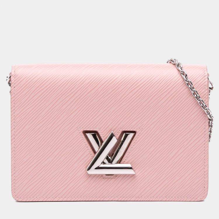 Pre Owned Louis Vuitton Pink Epi Twist Belt Chain Wallet
