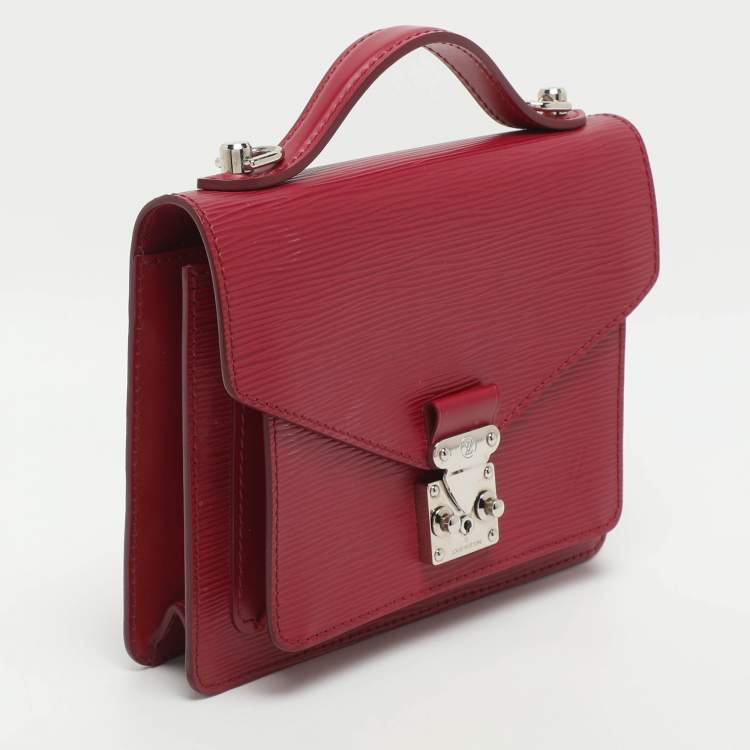 مملوكة مسبقًا Louis Vuitton Monceau BB Fuchsia Epi Leather Bag