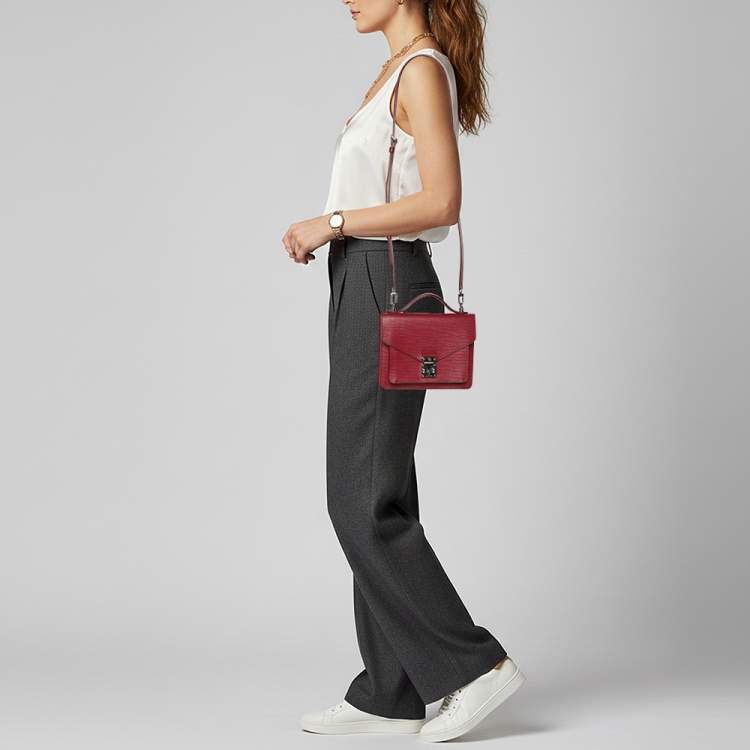 مملوكة مسبقًا Louis Vuitton Monceau BB Fuchsia Epi Leather Bag