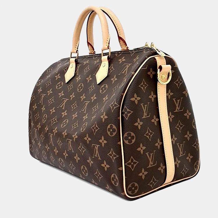 مملوكة مسبقًا Louis Vuitton Brown Canvas Monogram Bandoulière Speedy 35 M46981