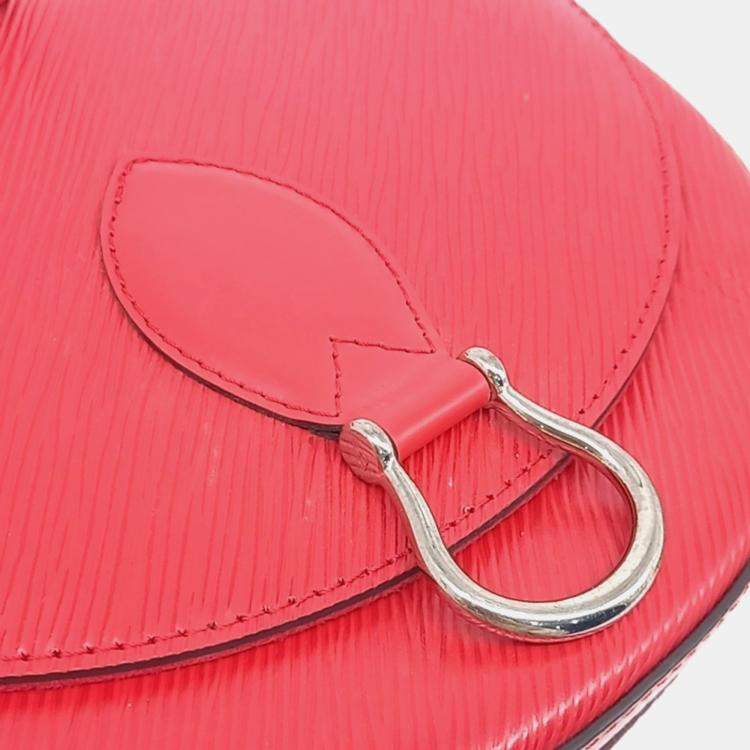 Pre Owned Louis Vuitton Red Leather Saint Cloud