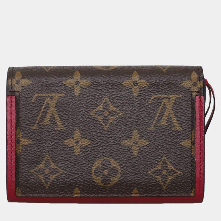 Pre Owned Louis Vuitton Monogram Portefeuille Flore Compact Wallet