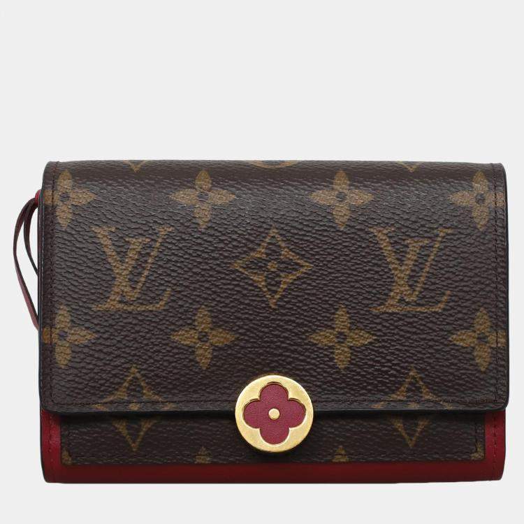 Pre Owned Louis Vuitton Monogram Portefeuille Flore Compact Wallet