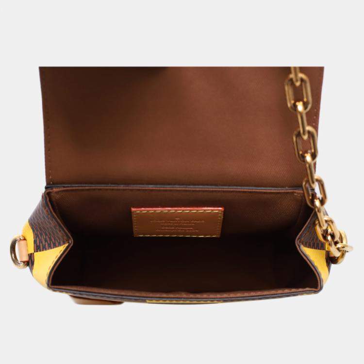 Pre Owned Louis Vuitton Damier Ebene Pop Chest Nano Steamer Bag