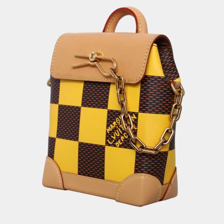 Pre Owned Louis Vuitton Damier Ebene Pop Chest Nano Steamer Bag