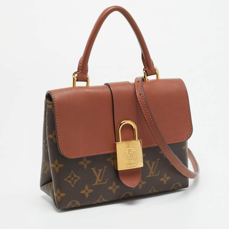 Pre Owned Louis Vuitton Locky BB Caramel Monogram Canvas Top Handle Bag 