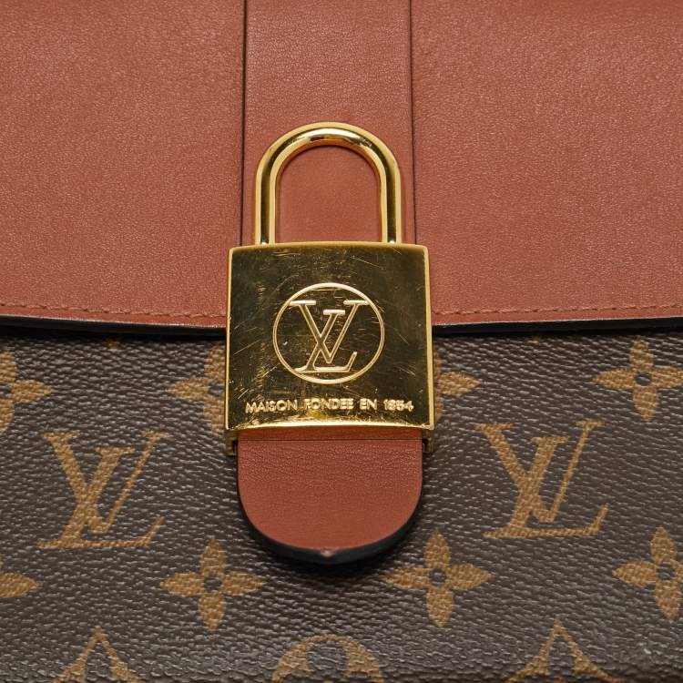 Pre Owned Louis Vuitton Locky BB Caramel Monogram Canvas Top Handle Bag 