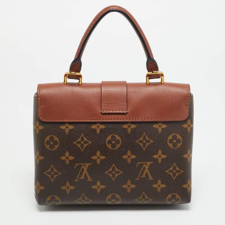 Pre Owned Louis Vuitton Locky BB Caramel Monogram Canvas Top Handle Bag 