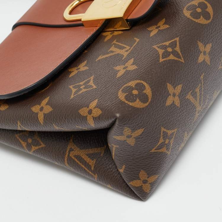 Pre Owned Louis Vuitton Locky BB Caramel Monogram Canvas Top Handle Bag 