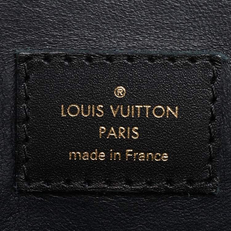 Pre Owned Louis Vuitton Glazed Leather Peach/Black Sac Triangle PM Bag