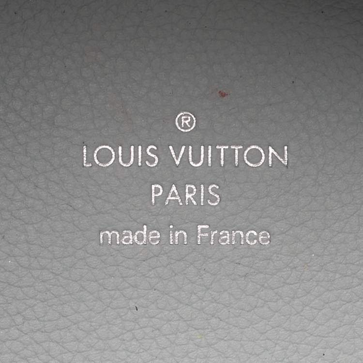 Pre Owned Louis Vuitton Hina PM Vert Lagoon Monogram Mahina Leather Bag