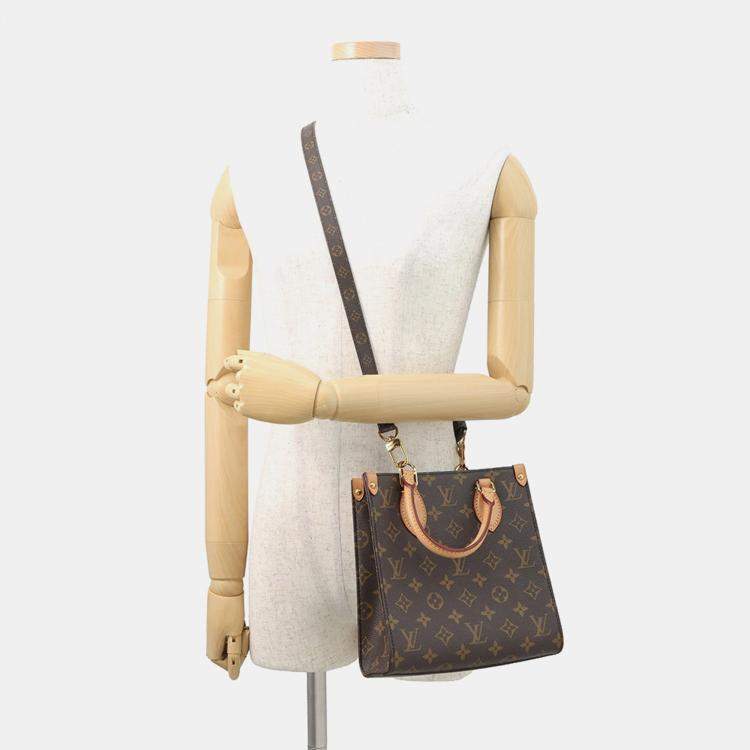 Pre Owned Louis Vuitton Sac Plat Bb Red Monogram Size Bb