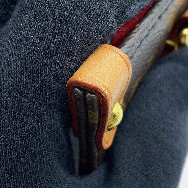 Pre Owned Louis Vuitton Sac Plat Bb Red Monogram Size Bb