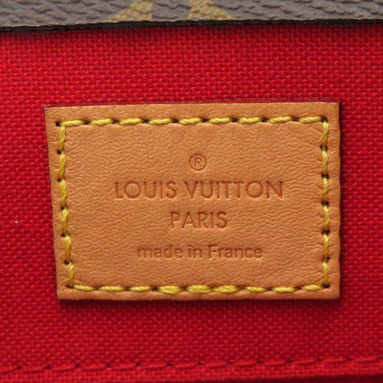 Pre Owned Louis Vuitton Sac Plat Bb Red Monogram Size Bb