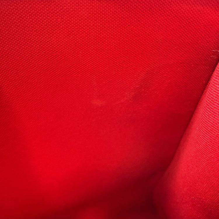 Pre Owned Louis Vuitton Sac Plat Bb Red Monogram Size Bb