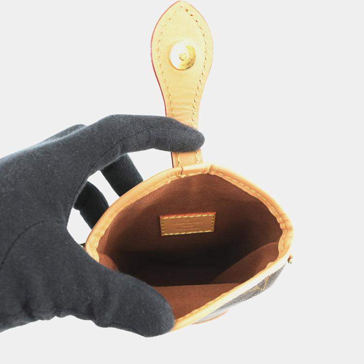 Pre Owned Louis Vuitton Fold Me Pouch Brown Monogram