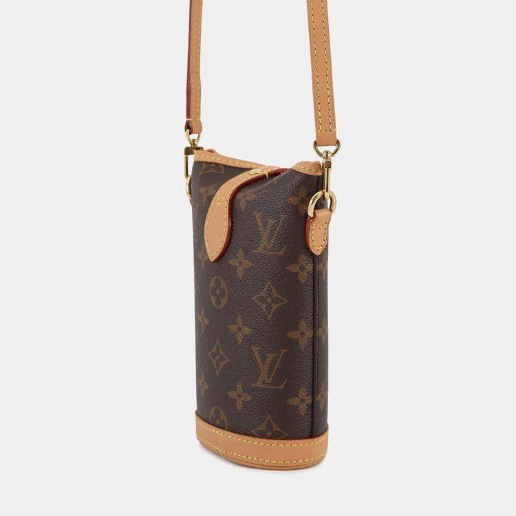 Pre Owned Louis Vuitton Fold Me Pouch Brown Monogram