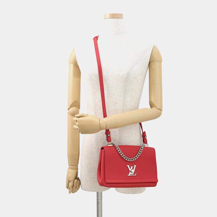 Pre Owned Louis Vuitton Rock Me Ii Red Calf Leather Size BB