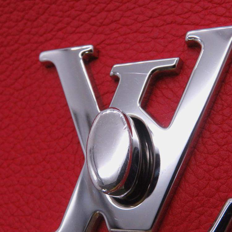 Pre Owned Louis Vuitton Rock Me Ii Red Calf Leather Size BB