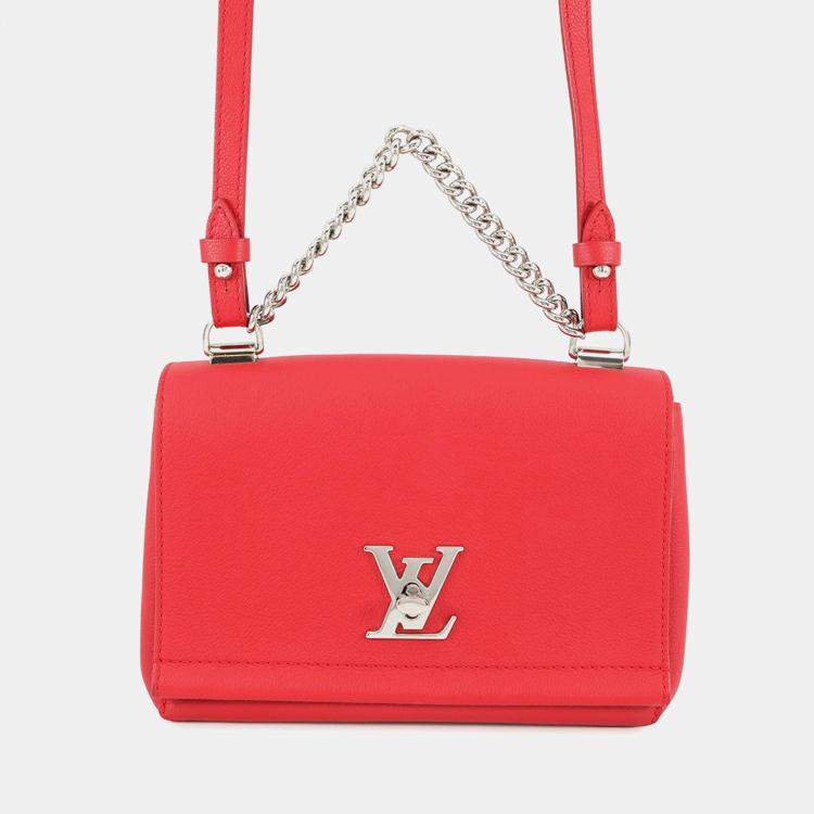 Pre Owned Louis Vuitton Rock Me Ii Red Calf Leather Size BB