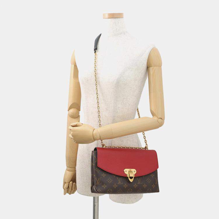 Pre Owned Louis Vuitton Saint-Placide Cerise Monogram Grain Leather