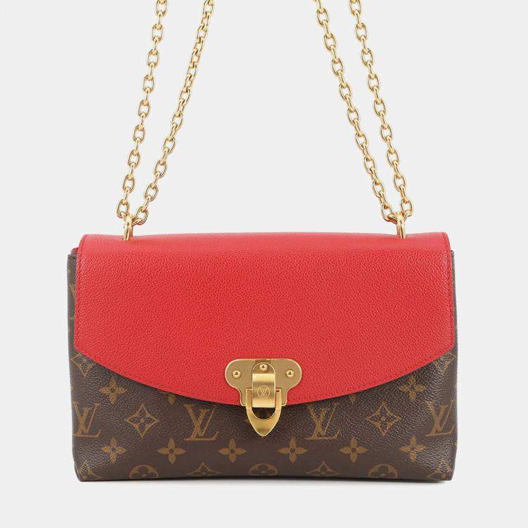 Pre Owned Louis Vuitton Saint-Placide Cerise Monogram Grain Leather