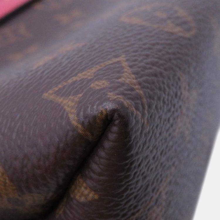 Pre Owned Louis Vuitton Saint-Placide Cerise Monogram Grain Leather