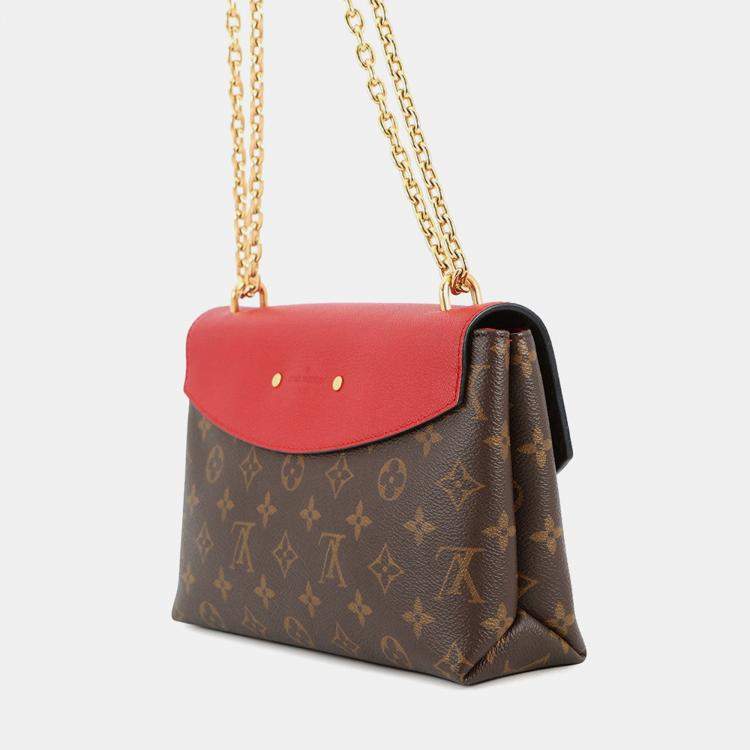 Pre Owned Louis Vuitton Saint-Placide Cerise Monogram Grain Leather