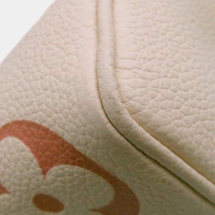 Pre Owned Louis Vuitton Speedy Bandouliere CrMe/Rose Trianonem46397 Monogram Empreinte Leather Size 20