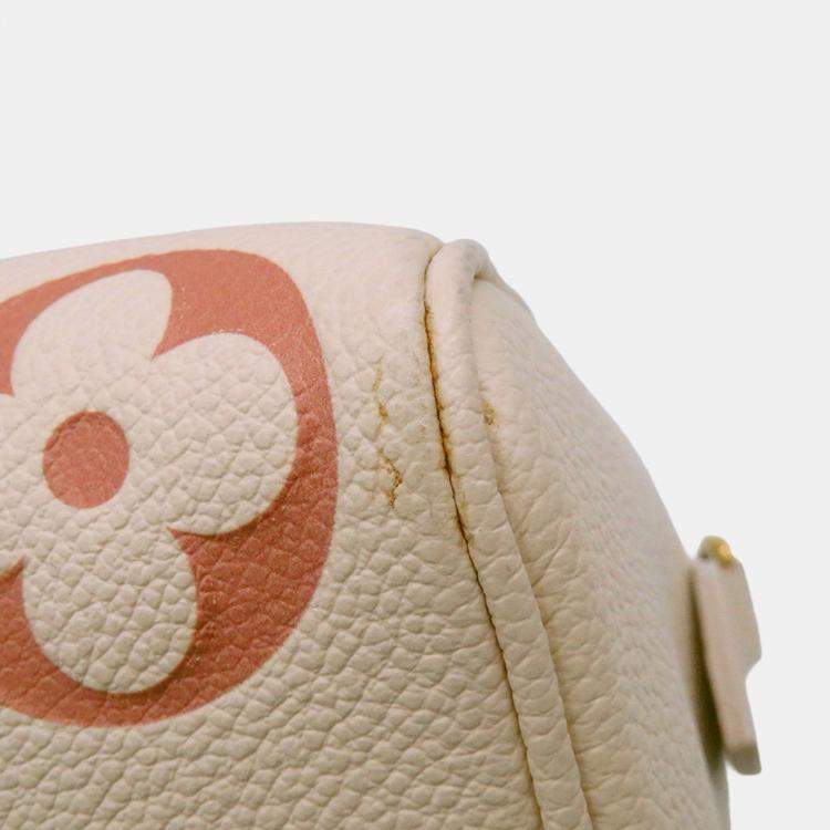 Pre Owned Louis Vuitton Speedy Bandouliere CrMe/Rose Trianonem46397 Monogram Empreinte Leather Size 20